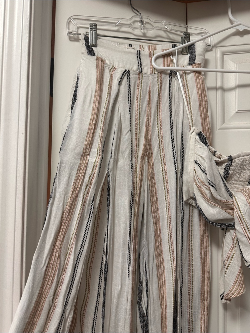 l*space Striped Set in Cream, Tan & Black - Picture 2 of 3
